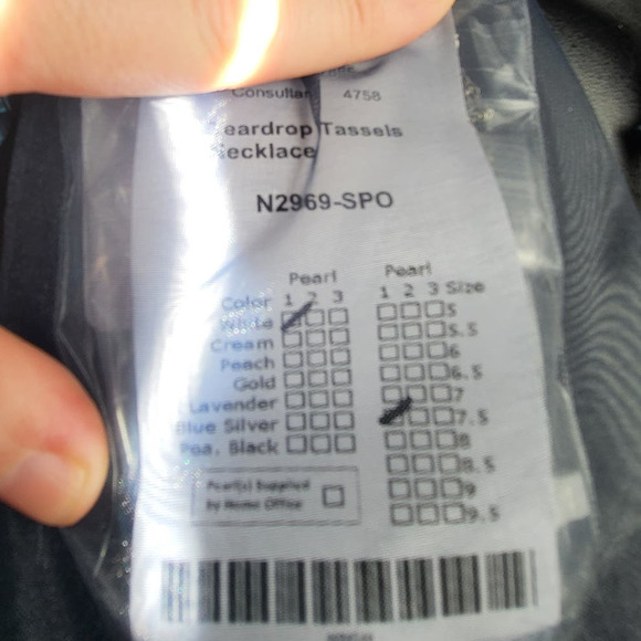 RARE Vantel Pearls Silver Teardrop Tassel Necklace White 7 - Picture 3 of 3